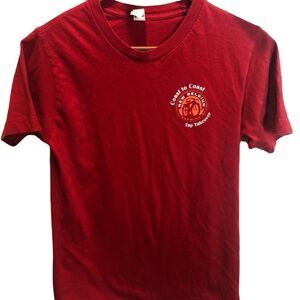 Tulex Fine Jersey Samuel Adam's Red Short Sleeved T-Shirt unisex size small‎